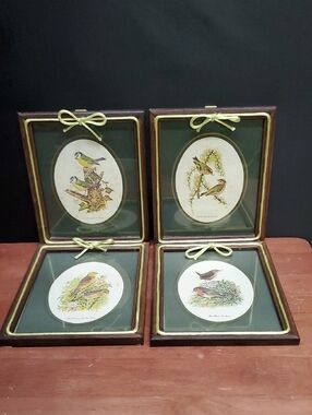 Vintage Tom Banks bird prints set of 4